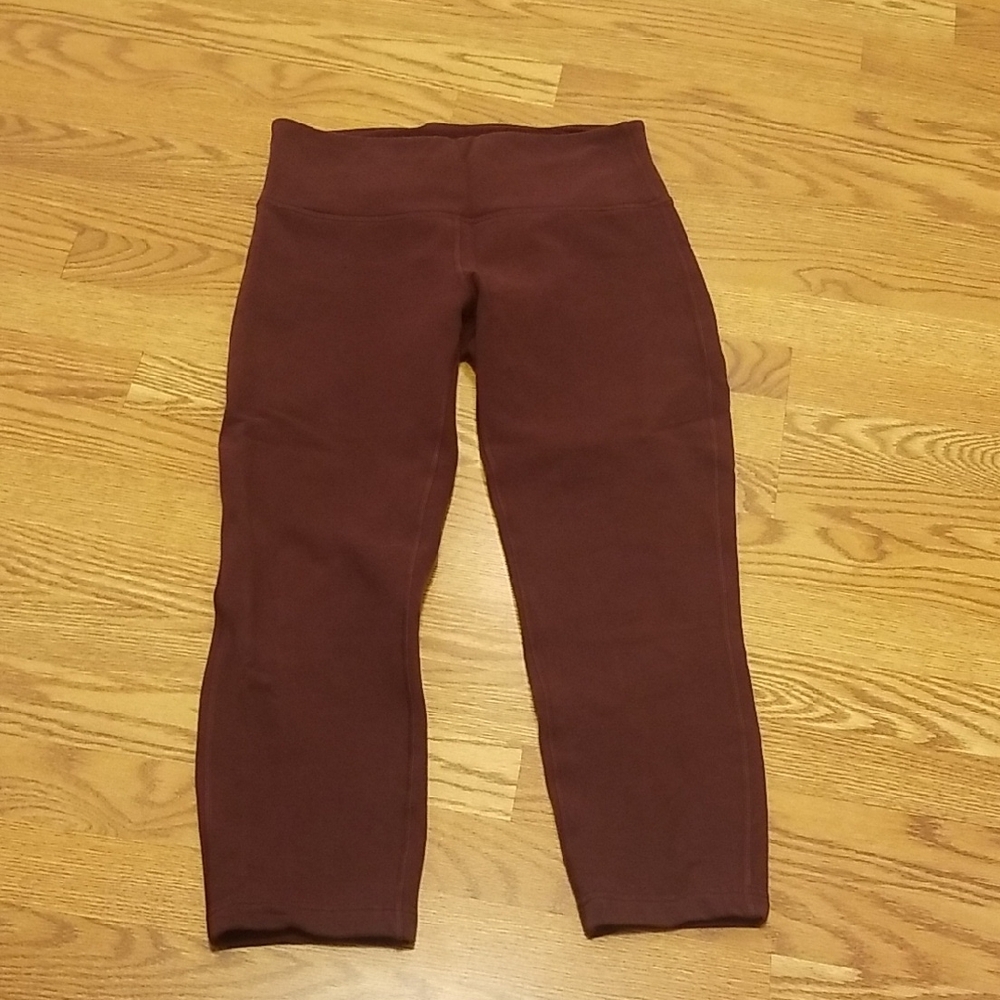 Lululemon Athletica Maroon Cropped Pants